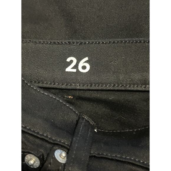 J Crew 9” Demi Boot Crop Jeans Mid Rise Stay Black Wash Raw Hem Women Size 26 - Picture 7 of 9